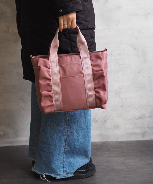 2WAY フリルトートバッグ 12-1116